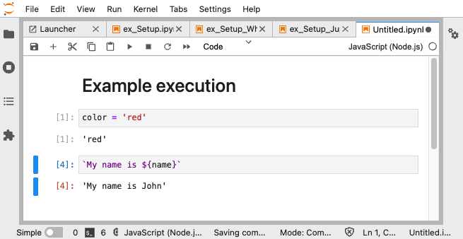 screenshot of jupyter running