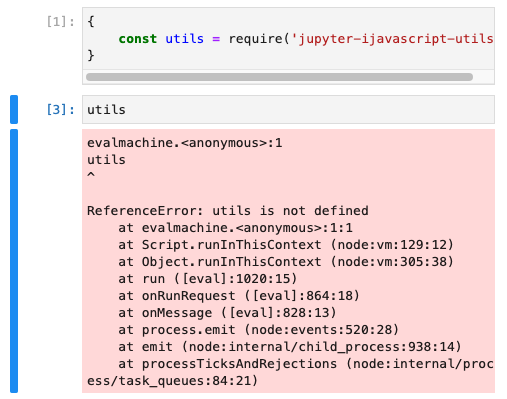 Screenshot of accessing a scoped variable