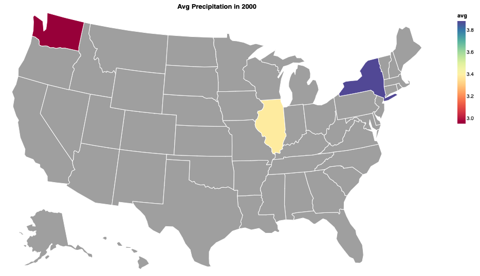 Screenshot of Choropleth for Avg Precipitation